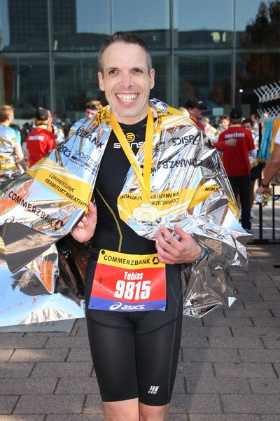 Post-race with finisher medal